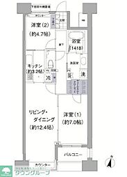 アビティ目黒 2LDKの間取図画像