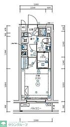 ARTESSIMOAKLLE 1Kの間取図画像