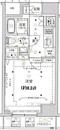 アルテシモプリマ 1Kの間取図画像