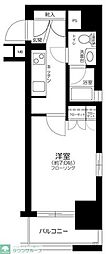 アンディーン月島 1Kの間取図画像