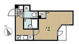 ガラ・シティ五反田 1Kの間取図画像