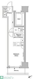 ザ・パークハビオ日本橋茅場町 ワンルームの間取図画像