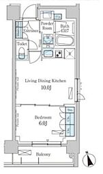 パークアクシス日本橋兜町 1LDKの間取図画像