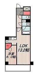 パークアクシス豊洲 1LDKの間取図画像