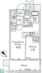 パークシティ武蔵小山ザタワー 1LDKの間取図画像