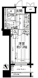 ファミール銀座EAST ワンルームの間取図画像