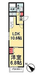 メディオ月島 1LDKの間取図画像