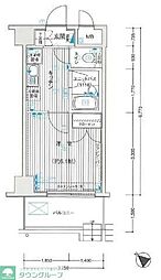 ヴェルトウォーターフロント 1Kの間取図画像