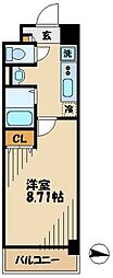 フォートレス文京 1Kの間取図画像