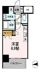 アオイレジデンス早稲田 ワンルームの間取図画像