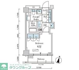 パークアクシス自由が丘テラス 1Kの間取図画像