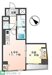 上池台ベルズ 1LDKの間取図画像
