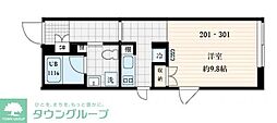 Fullea本町 ワンルームの間取図画像