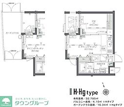 ZOOM新宿夏目坂 1DKの間取図画像