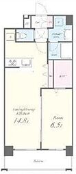 ベレッツァ文京 1LDKの間取図画像