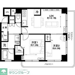 ホワイトパレス 2LDKの間取図画像