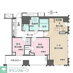 ブランズ千代田富士見 2LDKの間取図画像
