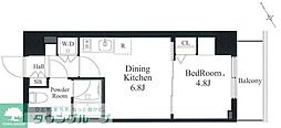 ラティエラ秋葉原 1DKの間取図画像