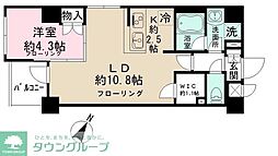 日本橋ROOTS 1LDKの間取図画像