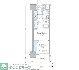 Urbanex深川住吉 1DKの間取図画像