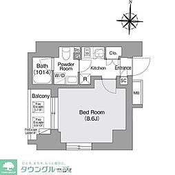 コンフォリア・リヴ森下MUTIO 1Kの間取図画像
