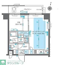 ZOOM神宮前 1LDKの間取図画像