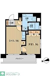 ラクラス田町 1LDKの間取図画像