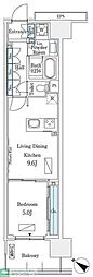 ロイヤルパークス有明 1LDKの間取図画像