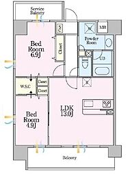 サクラレジデンス 1LDKの間取図画像