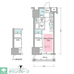 Urbanex深川住吉3 1DKの間取図画像