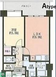 Daiwa芝浦ビル 1LDKの間取図画像
