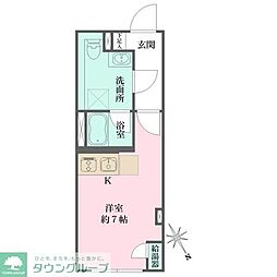 Fika大井町 ワンルームの間取図画像