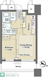 パークコート文京小石川ザタワー 1LDKの間取図画像