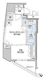 レジディア文京小石川2 1LDKの間取図画像
