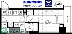 ステージファースト八丁堀 1Kの間取図画像