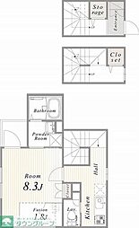 CITYCOURT四谷坂町 1Kの間取図画像