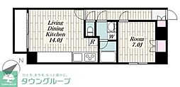 サンテラス芝公園 1LDKの間取図画像