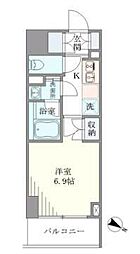 プランドール水天宮 1Kの間取図画像