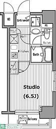 グランド・ガーラ五反田 1Kの間取図画像