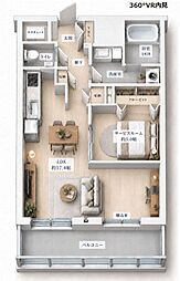勝どきザ・タワー 1LDKの間取図画像