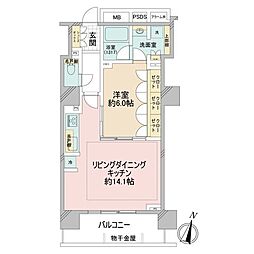 ローレルアイ千代田淡路町 1LDKの間取図画像