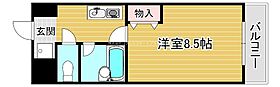 クローバーハイツIII 410 ｜ 滋賀県草津市笠山２丁目（賃貸マンション1K・4階・26.24㎡） その2