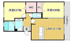 Gran Felicia 206 ｜ 滋賀県栗東市辻（賃貸アパート2LDK・2階・58.07㎡） その2