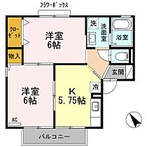 サニーコートA 201 ｜ 滋賀県栗東市大橋４丁目（賃貸アパート2K・2階・42.11㎡） その2