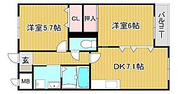 間取図画像 2DK