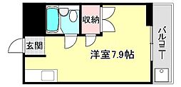 瀬田エステートシティー ワンルームの間取図画像
