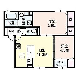 間取図画像 2LDK