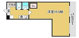 カーサ・ソラッツオ 1Kの間取図画像