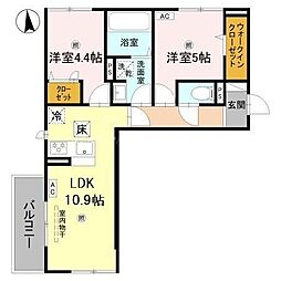 LUMIERE DU SOIR DEUX 2LDKの間取図画像