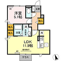 さくら 壱 105 ｜ 愛知県豊橋市牛川町字西郷23-12（賃貸アパート1LDK・1階・42.17㎡） その2